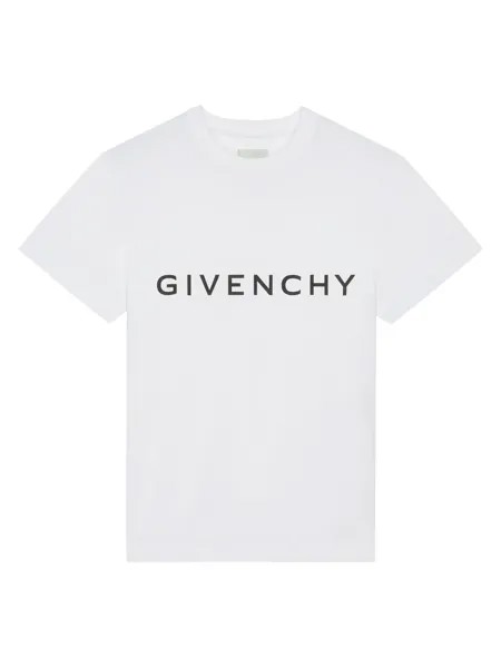 Приталенная футболка GIVENCHY Archetype из хлопка Givenchy, белый