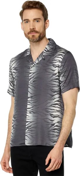 Рубашка John Varvatos Danny Short Sleeve Camp Shirt W706Z1, черный