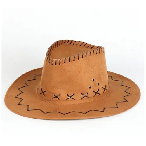 Ковбойская шляпа (замша) песочная