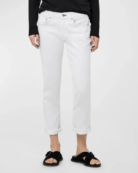Узкие джинсы-бойфренды Dre с низкой посадкой Rag & Bone, цвет Opticwht
