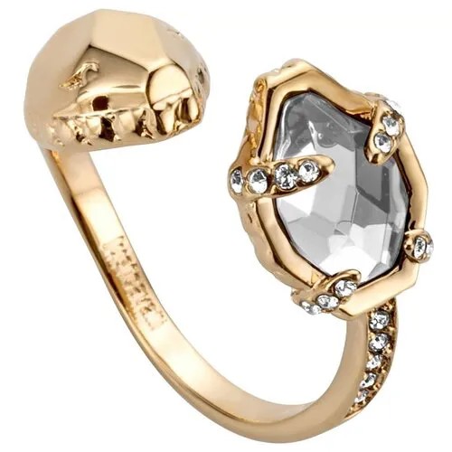 Кольцо Just Cavalli, кристалл, размер 17, розовый, золотой