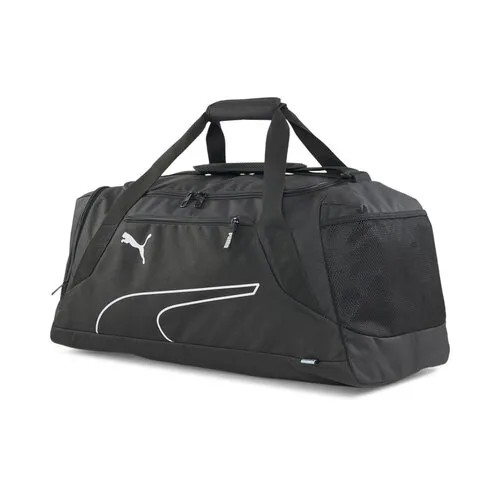 Сумка PUMA Fundamentals Sports Bag M, плечевой ремень, черный