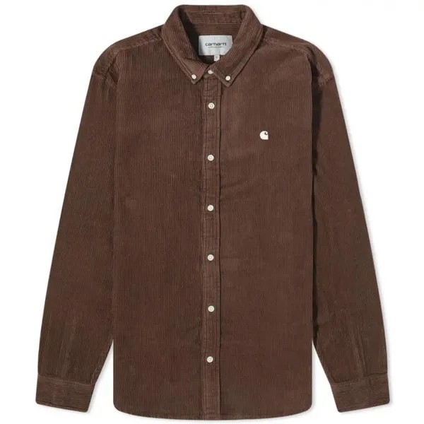 Вельветовая рубашка Carhartt Wip Madison Cord, коричневый