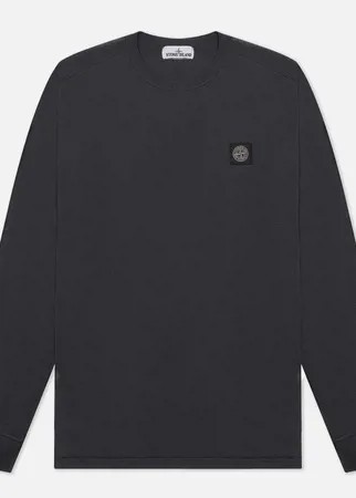 Мужской лонгслив Stone Island Patch Program Crew Neck, цвет серый, размер XXL