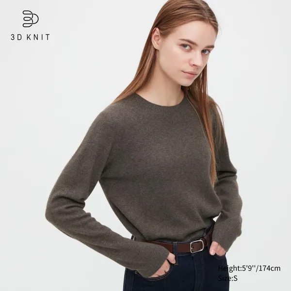 Джемпер женский UNIQLO 450635COL36 коричневый XS (доставка из-за рубежа)