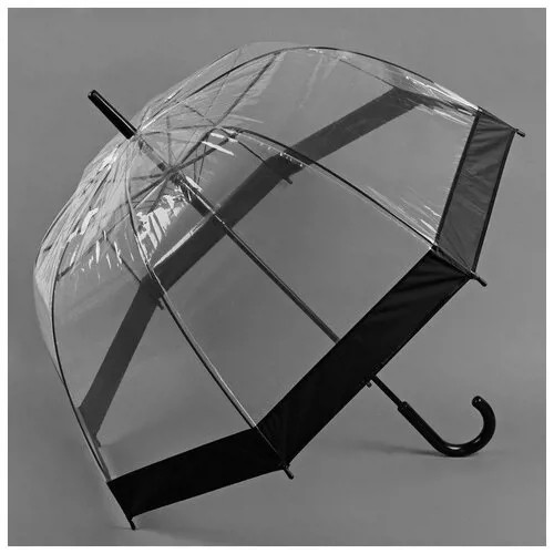 Зонт-трость Queen Fair, черный, бесцветный