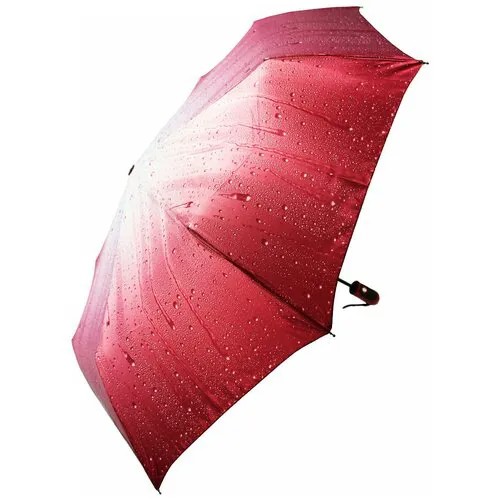 Зонт Rainbrella, автомат, 3 сложения, купол 105 см., 9 спиц, система «антиветер», чехол в комплекте, для женщин, розовый