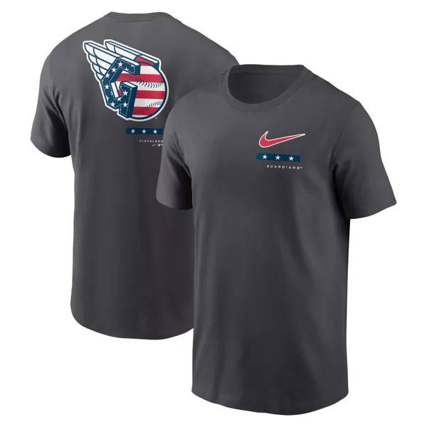 Мужская футболка Nike антрацитового цвета Cleveland Guardians Americana