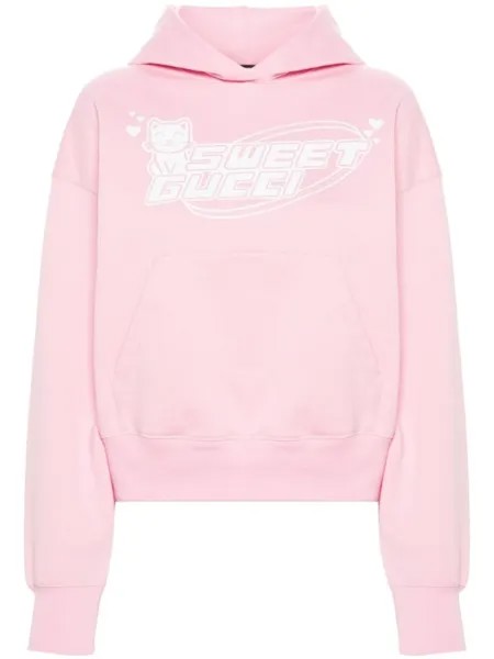 Gucci худи с принтом Sweet Gucci, розовый