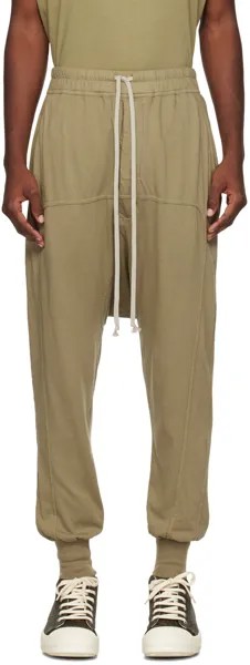 Свободные спортивные штаны цвета хаки Rick Owens DRKSHDW