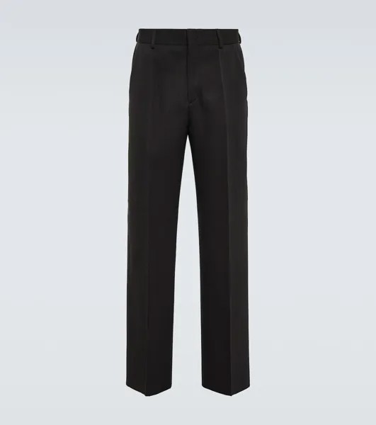 Шерстяные прямые брюки Valentino, серый