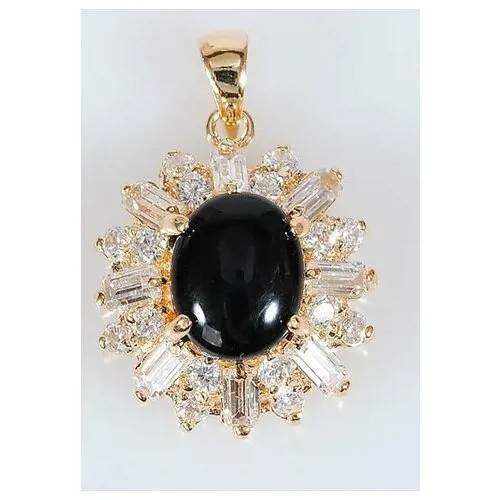 Подвеска Lotus Jewelry, оникс, черный
