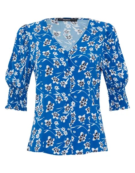 Блуза Threadbare nshirt THB Sand Short Sleeve, синий