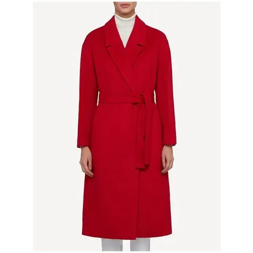 Пальто  GEOX, демисезон/зима, силуэт прямой, средней длины, размер 44, красный