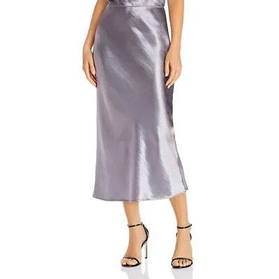 WAYF Женская серебристая металлическая длинная юбка миди без застежек XS BHFO 2246
