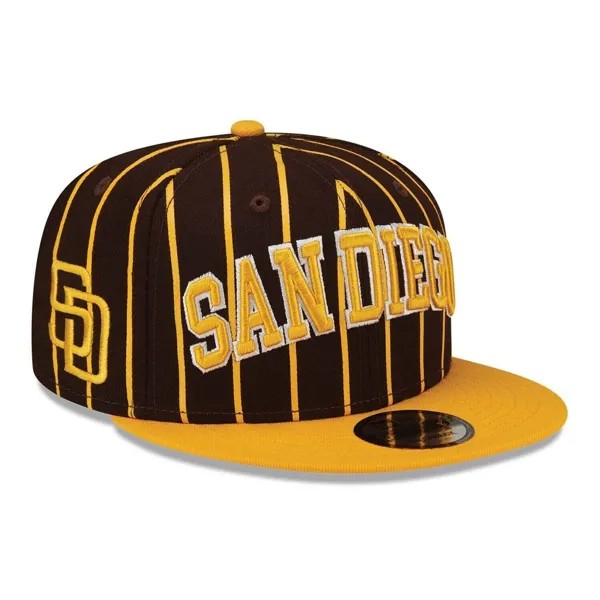 Кепка New Era San Diego Padres City Arch темно-коричневая 9FIFTY Snapback Мужская шляпа MLB