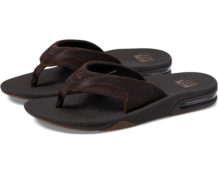 Сандалии Reef Fanning Leather, цвет Dark Brown