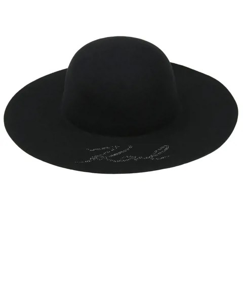 Черная шляпа со стразами Karl Lagerfeld kids детская