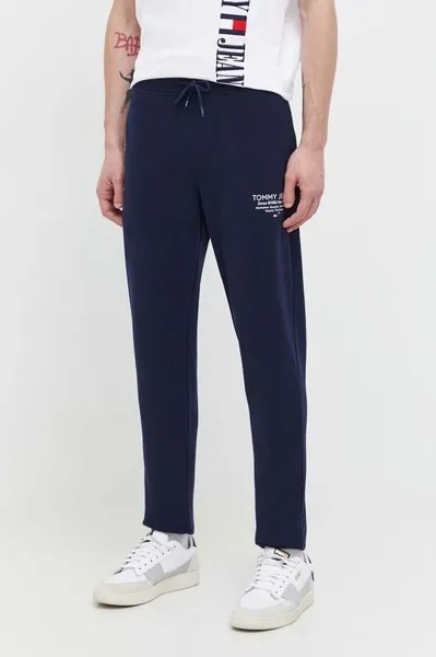 Спортивные брюки из хлопка Tommy Jeans, темно-синий
