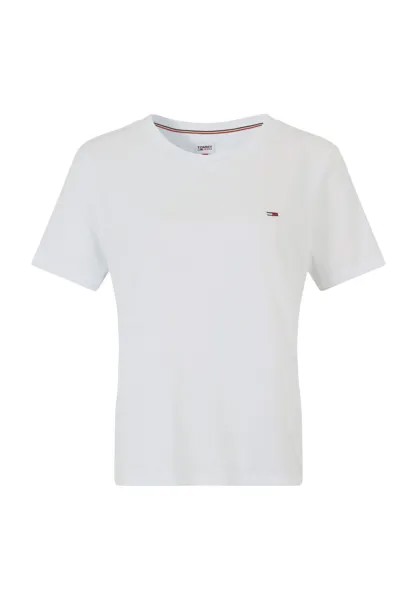 Футболка, круглый вырез, женская TOMMY Jeans, цвет Ybr White