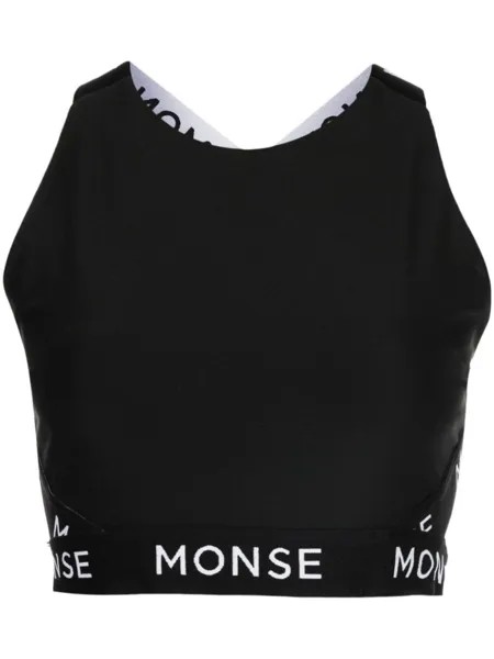 Monse спортивный топ с логотипом, черный