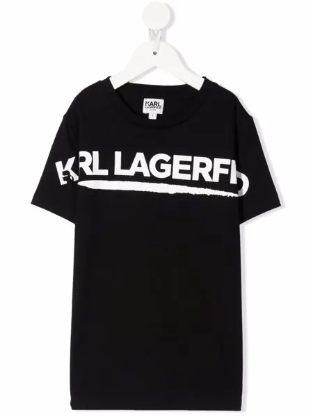 Karl Lagerfeld Kids футболка из органического хлопка с логотипом