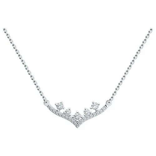 Колье Diamant из серебра с фианитами 94-170-00858-1, размер 40 см