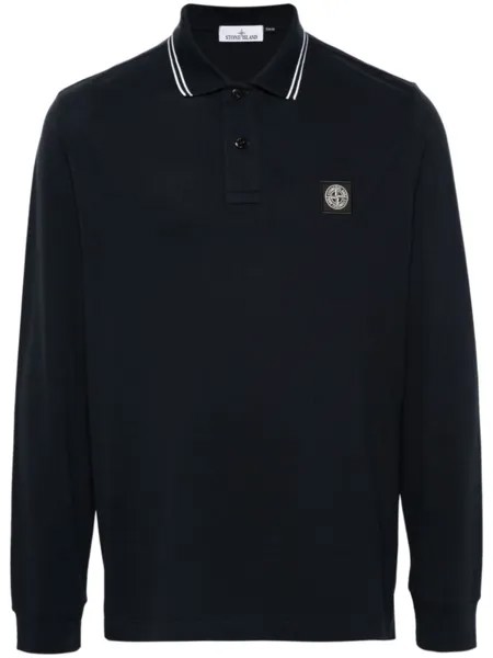 Stone Island рубашка поло с длинным рукавом, синий