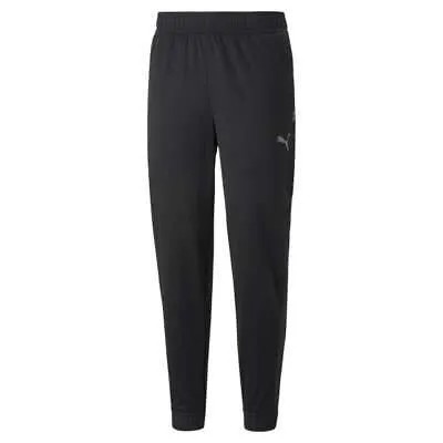Спортивные джоггеры Puma Train Fit из флиса для тренировок, большие высокие мужские черные повседневные спортивные бо