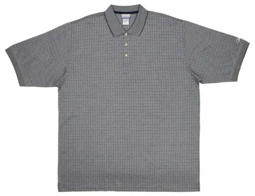 Мужская спортивная рубашка-поло из хлопка Reebok Big and Tall, темно-синий/серый/белый