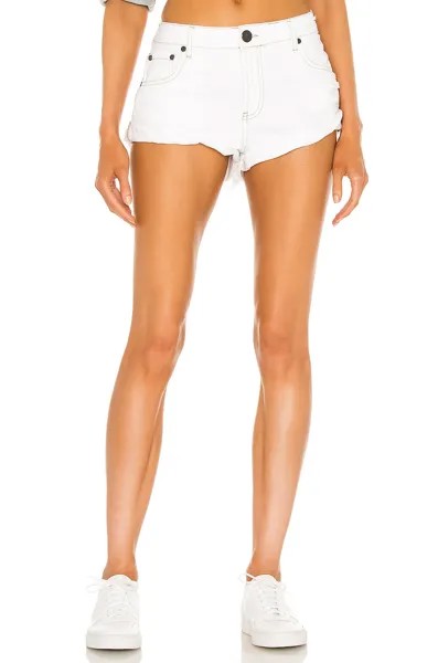 Шорты One Teaspoon Bandits Low Waist Denim Short, цвет White Beauty