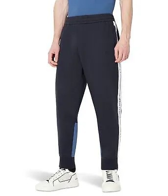 Мужские брюки Armani Exchange Хлопковые джоггеры с боковыми вставками и логотипом