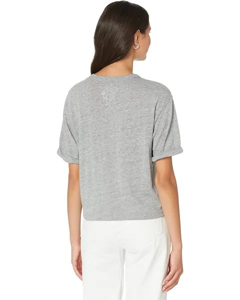 Футболка Chaser Billy Joel Tri-Blend Jersey Cuff Sleeve Tee, цвет Streaky Grey