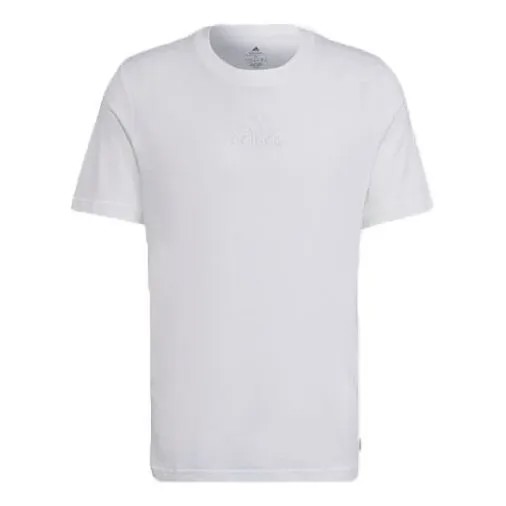 Футболка Adidas Internal Tee Athleisure Casual Sports Solid Color Logo Breathable Short Sleeve White T-Shirt, Белый
