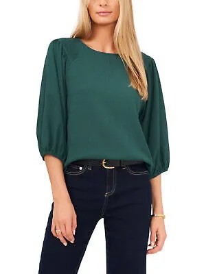 Женский зеленый пуловер VINCE CAMUTO с эластичными манжетами и рукавами 3/4, рабочая рубашка M
