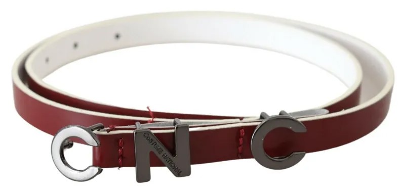 Костюм CNC, национальный ремень, темно-бордовый кожаный ремень с логотипом, модная облегающая талия, 85 см/1