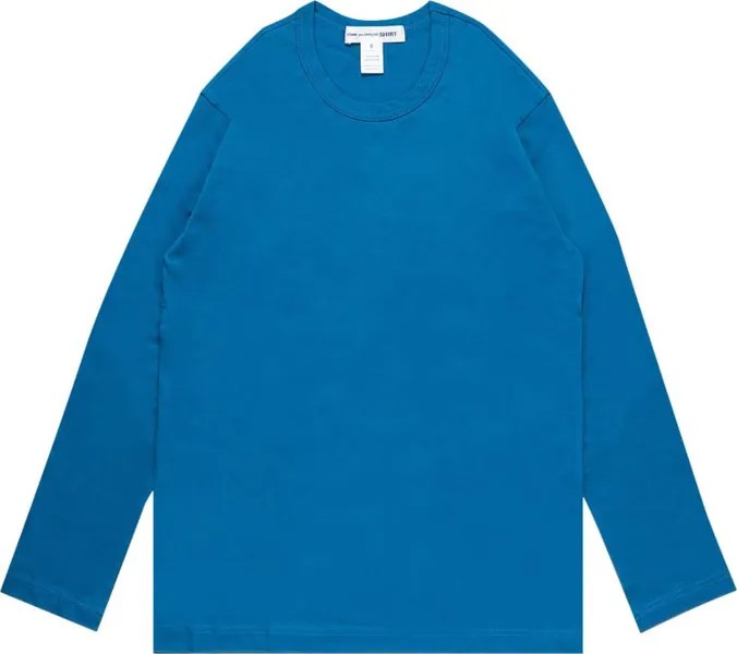 Футболка Comme des Garçons SHIRT Rear Logo Long-Sleeve T-Shirt 'Blue', синий