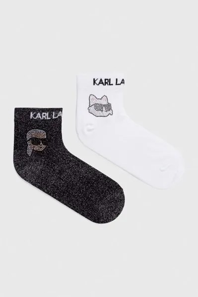 Носки , 2 пары Karl Lagerfeld, черный