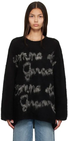 Черный жаккардовый свитер Comme des Garçons Homme Plus