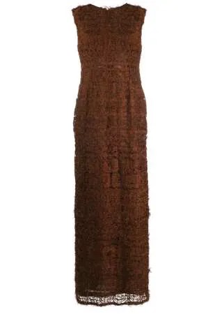 Jean Louis Scherrer Pre-Owned фактурное платье макси 1990-х годов