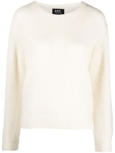 A.P.C. джемпер с круглым вырезом, белый