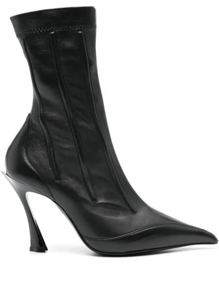 Mugler ботильоны со швами, черный