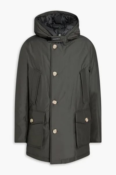 Парка из смесового хлопка с капюшоном Woolrich, темно-серый