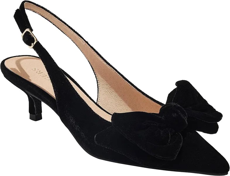 Туфли Debra Slingback Kitten Heel - Velvet Jack Rogers, черный