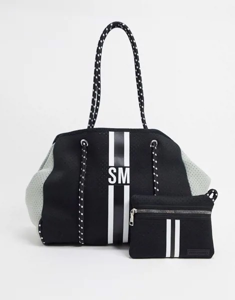 Сумка-шоппер в полоску Steve Madden-Черный