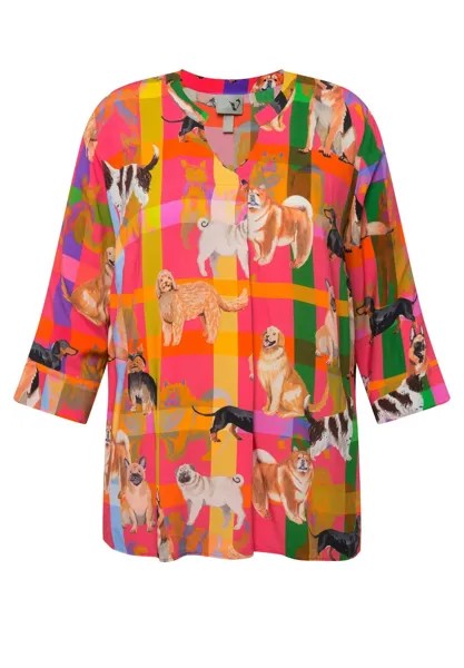 Блуза GRAPHIC DOG PRINT Ulla Popken, оранжевый