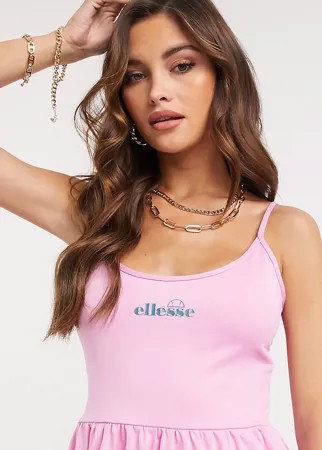 Розовое платье мини ellesse - эксклюзивно для ASOS-Розовый