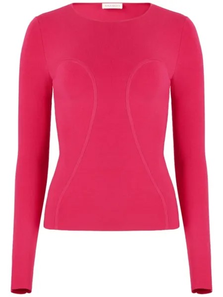 Nina Ricci джемпер с круглым вырезом, красный