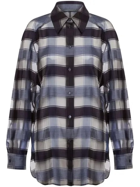 Alberta Ferretti рубашка в клетку, синий