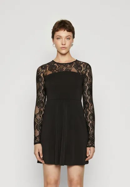 Платье из джерси Vmsara Flared Short Dress Vero Moda, черный